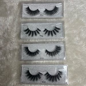 NEW 4 Pairs False Mink Lashes